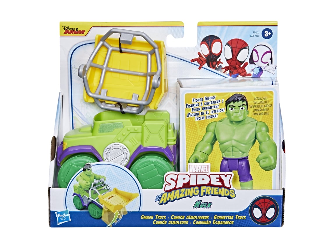 Marvel Spidey y su superequipo, Set Hulk y Camión demoledor Figura SPIDEY AND HIS AMAZING FRIENDS 3 Años