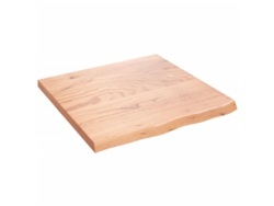 Tablero mesa madera roble tratada marrón claro VIDAXL (60x60x(2-4) cm)