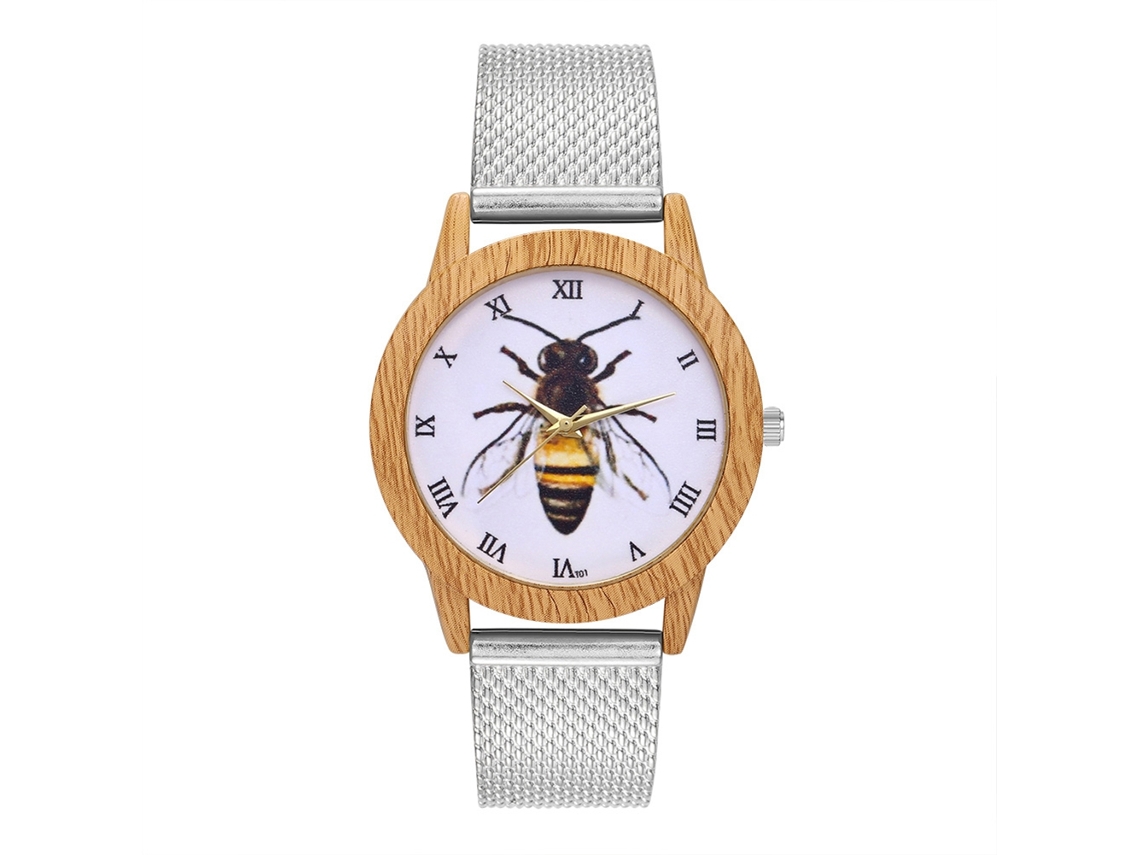 Reloj De Pulsera Analógico De Cuarzo Para Hombre/mujer Con Esfera Redonda, Color Plata, Estilo Moderno.
