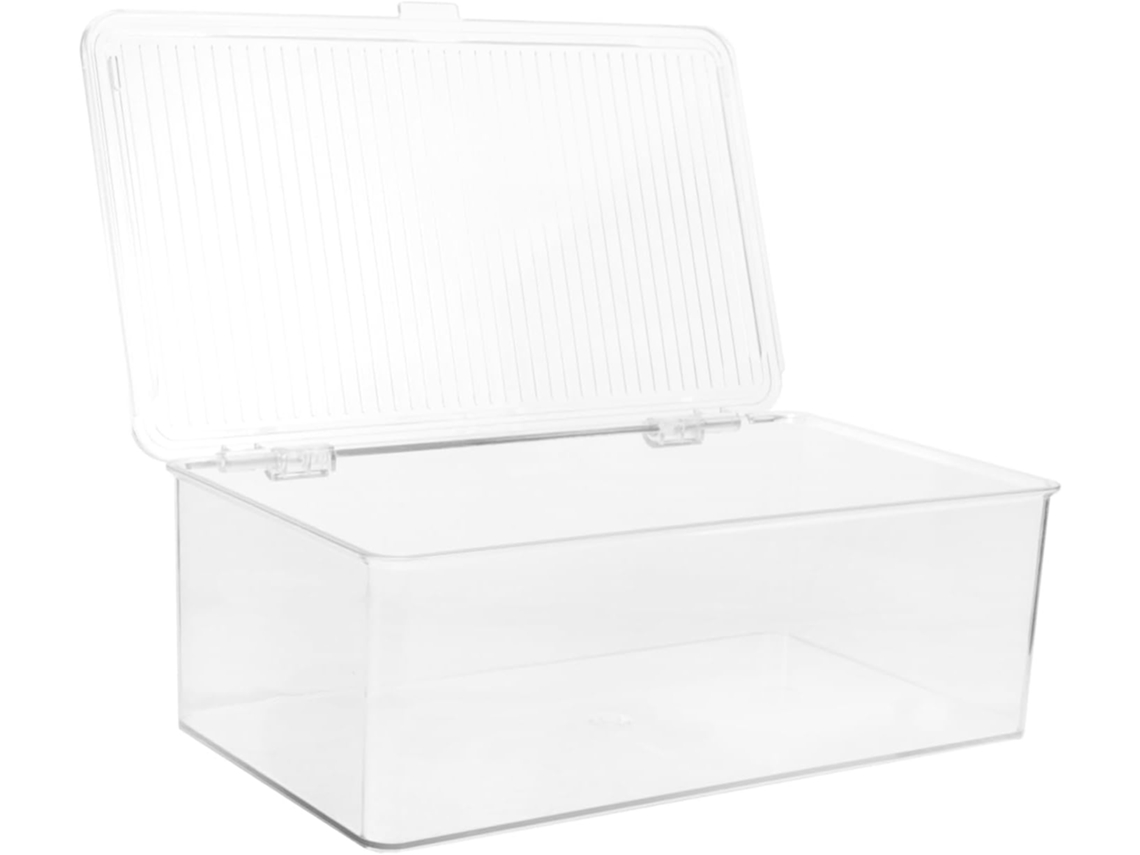 Caja De Almacenamiento Transparente Para Cd/dvd De Capacidad Media Con Tapa Antiarañazos.