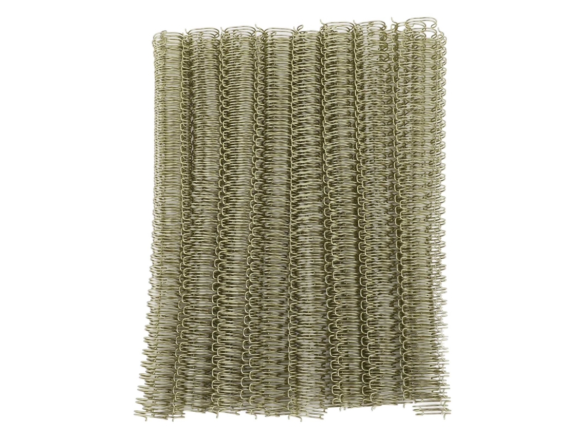 100pcs Espirais De Ligação Com Duplo Loop 9/16polegada Capacidade 120 Folhas Dourado Claro Para Encadernação