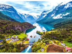 Rompecabezas De 1000 Piezas Para Adultos - Fiordo De Geiranger, Noruega (azul)