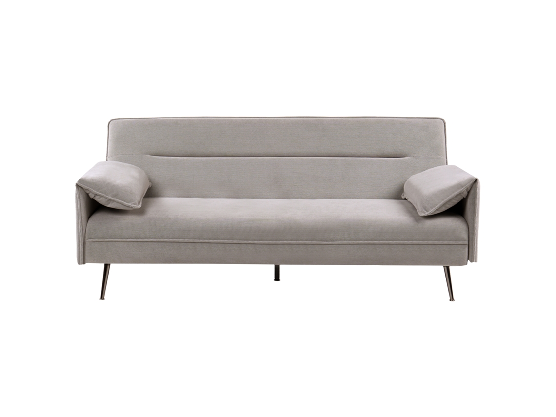 Sofá Cama Beliani Vayla en Tela Gris 198x96x85