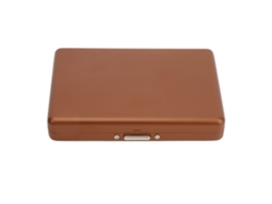 Cartera Multifuncional Para Cigarrillos De Aleación De Aluminio Resistente A Los Golpes Para Hombres Y Mujeres, Color Café.