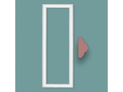 Marco de Sillería ETERNAL PARQUET Para Revestimiento de Pared Boiserie en Polímeros 30X10Cm Blanco Ya Montado
