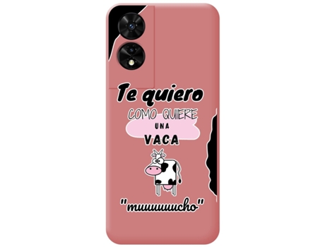 Funda Diseño Vaca para Tcl 505 TUMUNDOSMARTPHONE Rosa