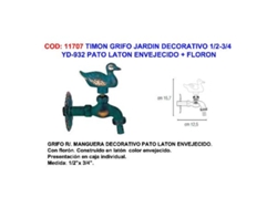 Timon grifo jardin decorativo yd932 pato 1-2-3-4 laton env+flor