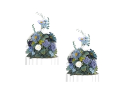 Flores artificiales de seda para decoración de bodas, listas para usar.