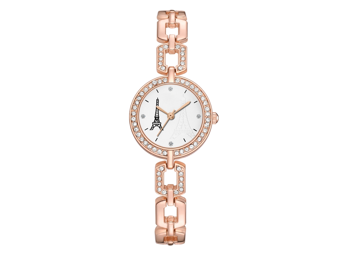 Reloj De Pulsera Analógico De Aleación Para Mujer Con Esfera Redonda Y Movimiento De Cuarzo - Moda