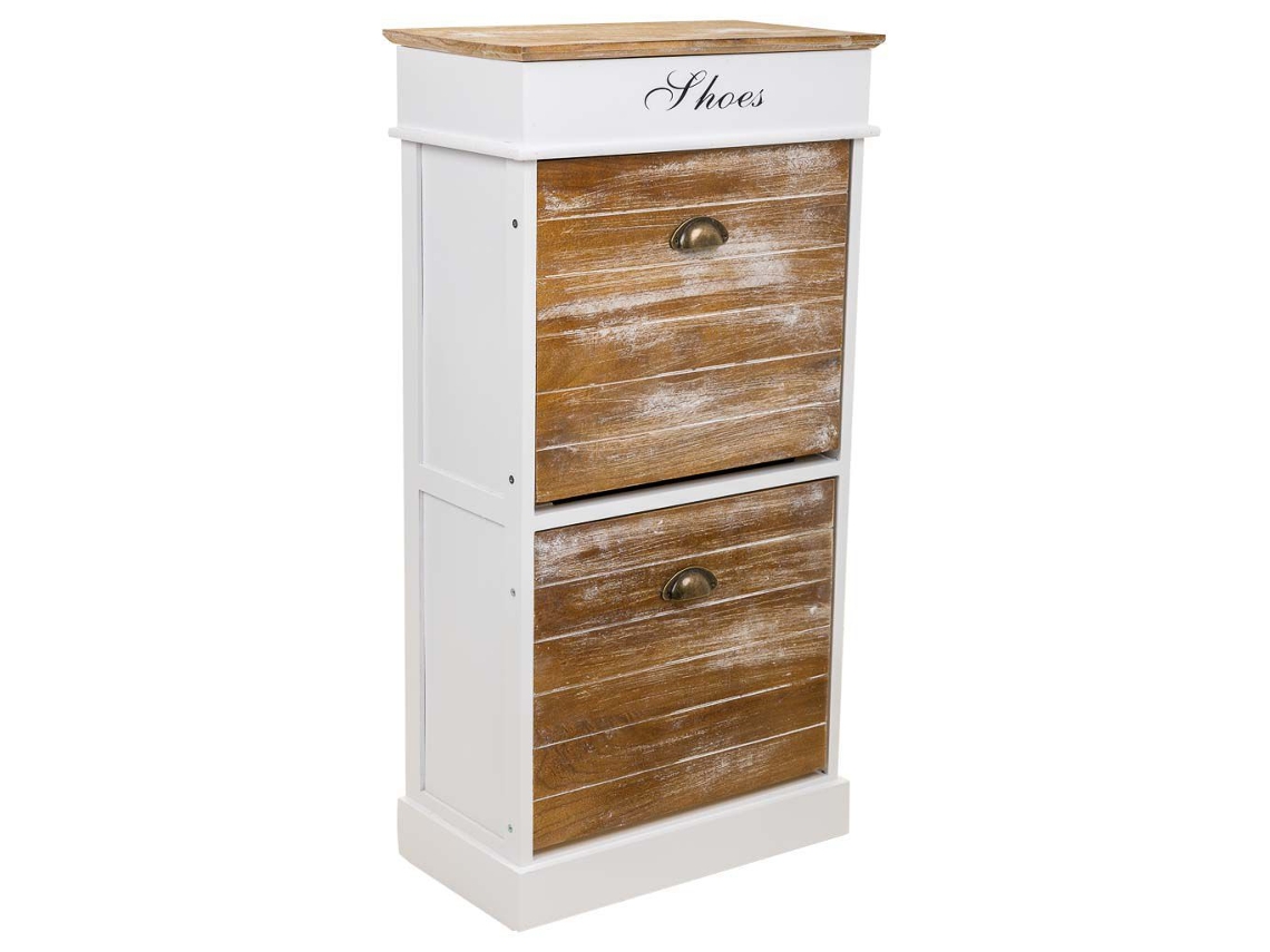 Zapateira WANDERLUST DECO (Madera - Blanco - 50 x 28 x 98 cm)