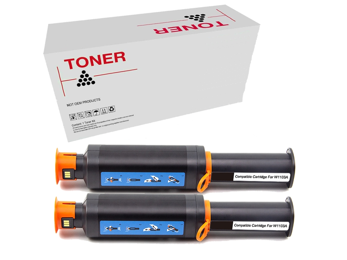Pack 2 Tóners Compatibles HP W1108A 108A para Laser Ns MFP 1005 Laser Ns MFP 1020