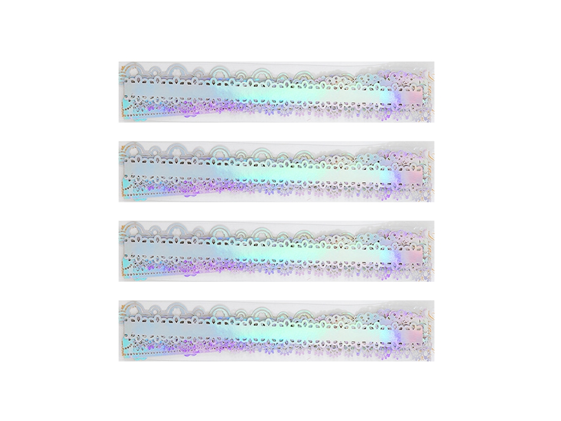 Pegatinas Holográficas de Flores (40 PCS), Transparentes e Impermeables NEVEANCE