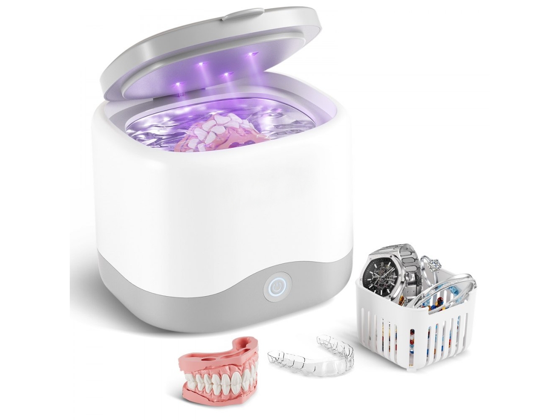 Máquina de limpieza ultrasónica para prótesis dentales con UV 180ml 45khz Tekmaquinas