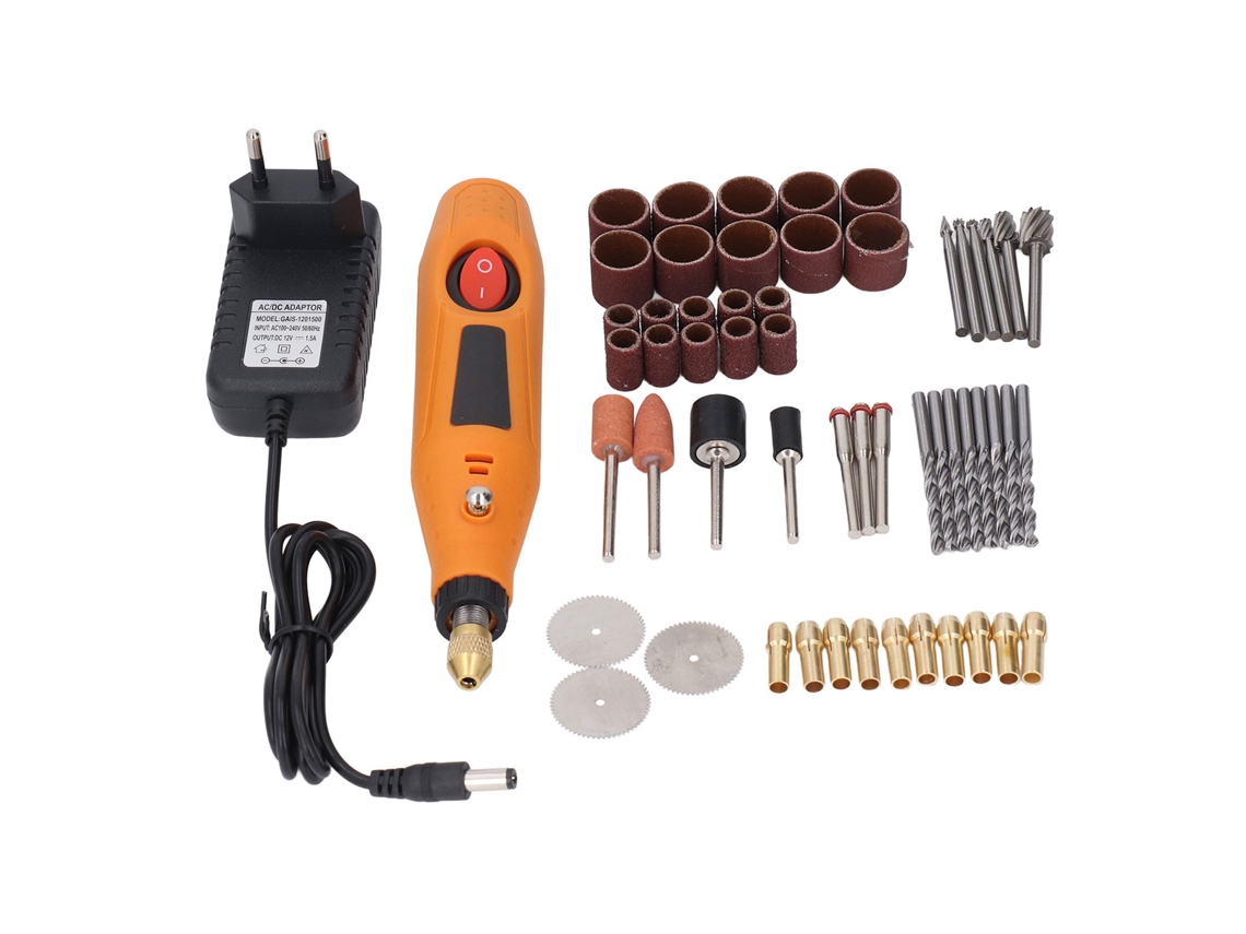 Kit De Amoladora Eléctrica De Lápiz De 12 V, Herramienta Portátil Para Pulir, Grabar Y Limpiar, Enchufe Estadounidense.
