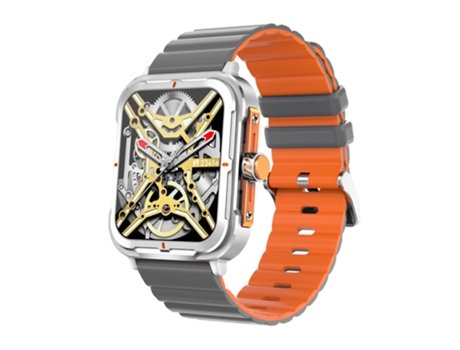 EKO 5.2 Reloj conectado NFC con memoria flash y pulsera de silicona Gris