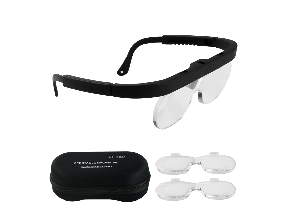 Lupa Magnética Con Cabezal Y Lentes Intercambiables De 1.5x A 3.5x Para Reparaciones Y Pasatiempos.