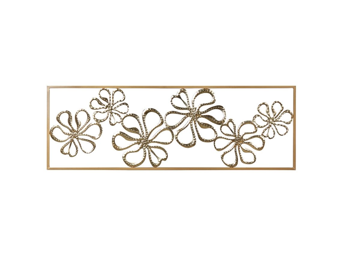 Decoración de pared BELIANI Cerium de Hierro Dorado 90x0.5x31