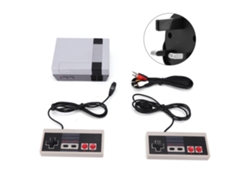 Miniconsola De Videojuegos Con 2 Mandos Y 620 Juegos De 8 Bits Integrados, Abs Blanco.