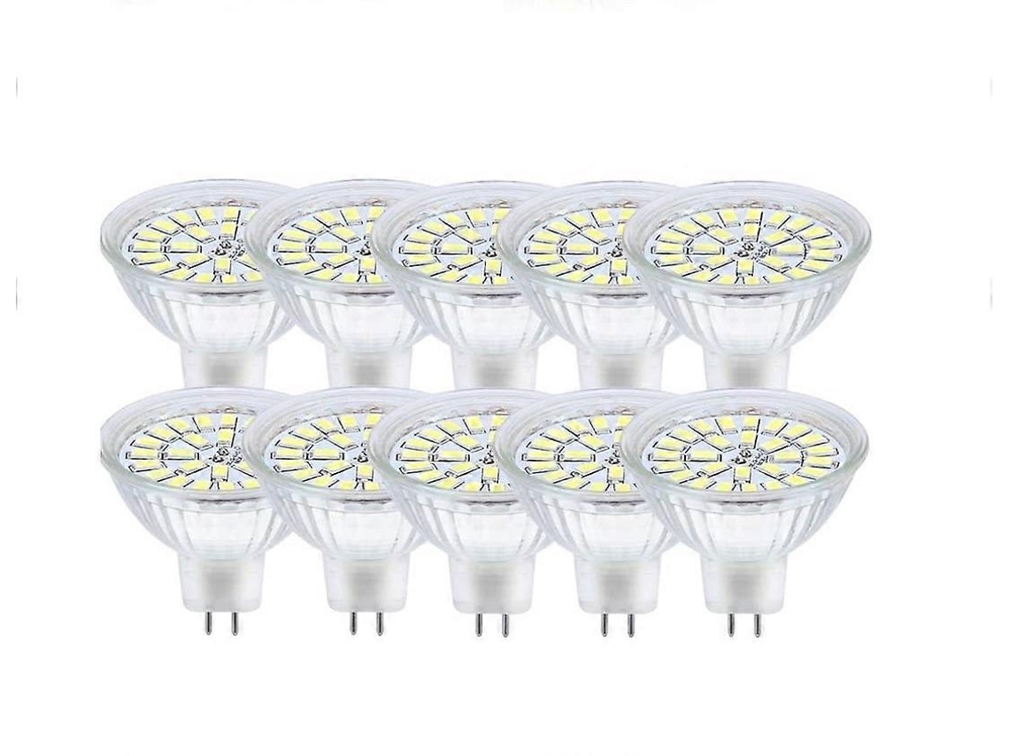Rebe-bombilla Led Gu5.3 Mr16 12v 3w Equivalente A 30w Halógeno 6000k Blanco Frío No Regulable Paquete De 10 Clase Energética F