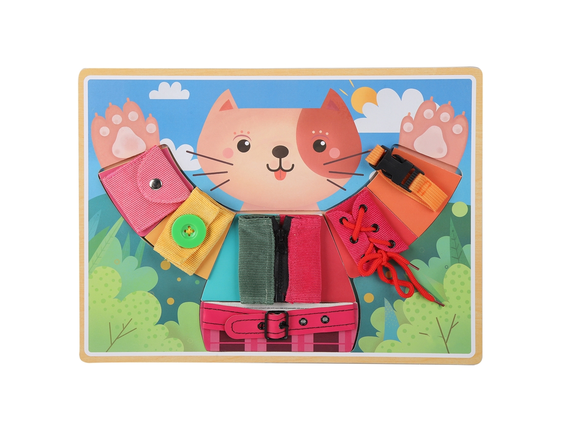 2026-tablero De Rompecabezas De Vestir Gatito Para Niños: Juego Educativo De Aprendizaje Temprano Y Emparejamiento Básico