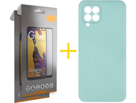 Carcasa + 2 Protectores de Pantalla para Huawei P40 Lite SKYHE Verde Agua