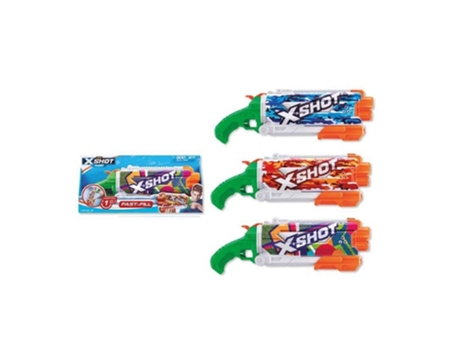 Pistola de Água de Enchimento Rápido. X-Shot Skins Pump Action 49X18X6 Cm Sortido Coloridozuru