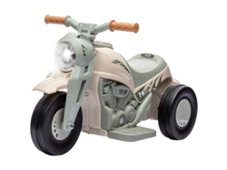 Motocicleta Eléctrica De 6v Con Música, Ventilador, Faro, 2,5-3 Km/h, 2-5 Años, Color Crema.