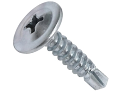 Set De 100 Tornillos Autoperforantes De Acero Galvanizado 4.2x19mm Con Cabeza Redonda Grande Y Hendidura Ph Para Fijación De Chapa
