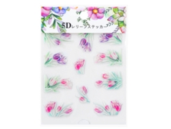 Pegatinas Rebe 5D para decoración de uñas, serie de flores autoadhesivas, herramienta de manicura DIY 01