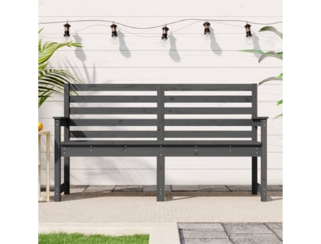 Banco De Jardín VIDAXL Gris Madera (159.5x48x91.5 cm)