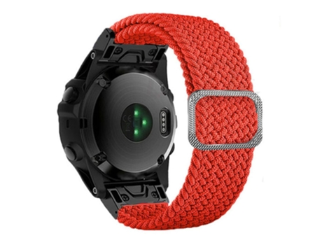 Correa de nailon 22mm con hebilla para Garmin Fenix 7/Epix/Instinct 2/Approach S62/Fenix 5 - anaranjado