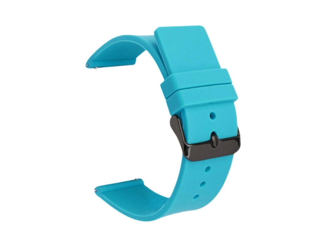 Correa de silicona de repuesto premium con hebilla metálica de 22 mm para relojes inteligentes. GOKOCO