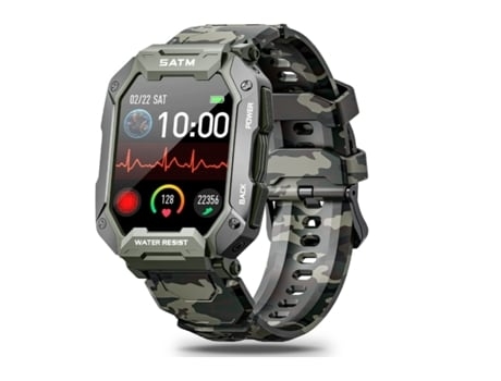 Reloj inteligente para hombres Smartwatch para teléfonos Android y compatible con iPhone AUJEZON Green Blood Pressure Fitness Tracker