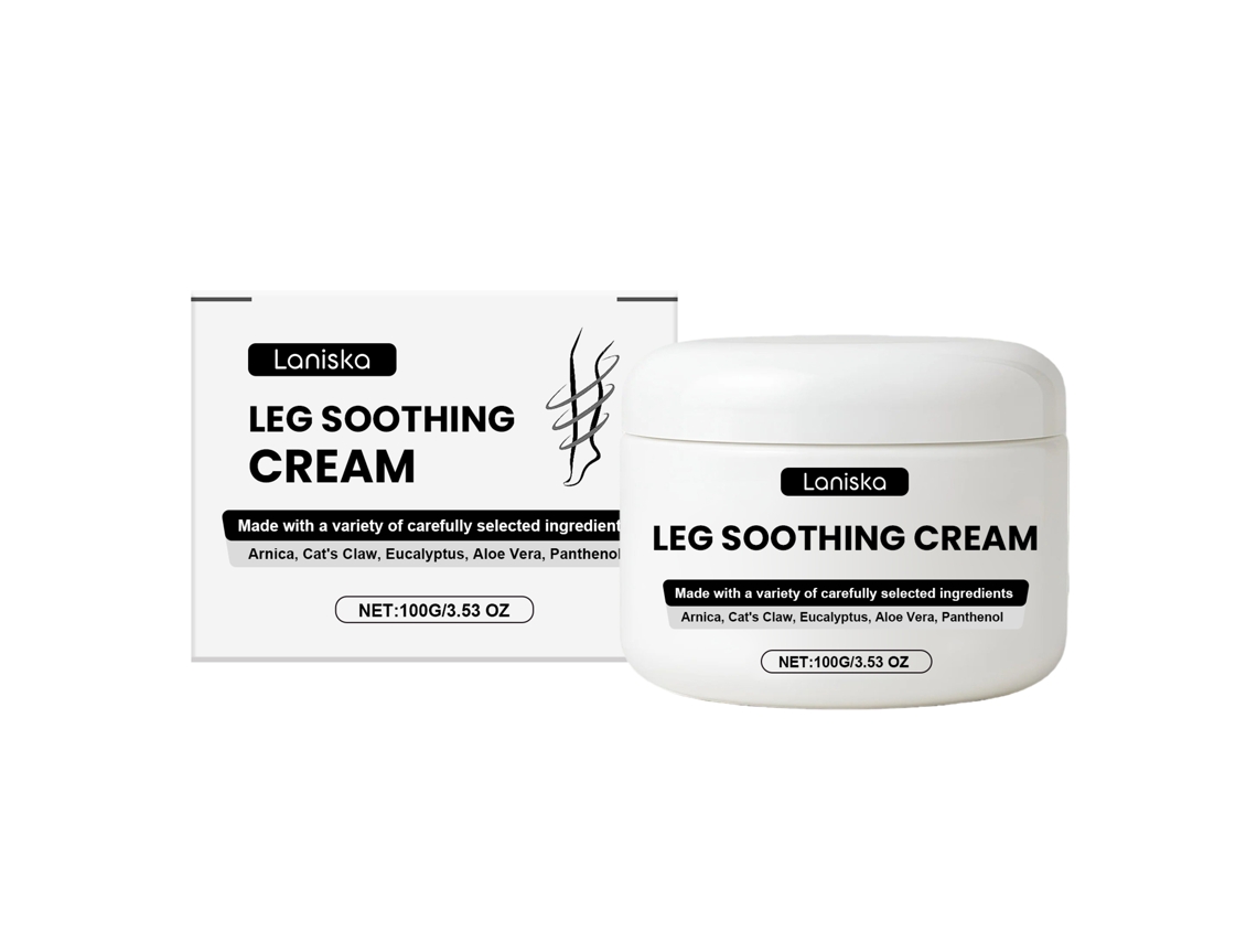 Crema nutritiva suave para el cuidado de las piernas para un masaje refrescante y confortable.