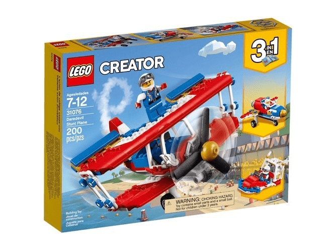 LEGO Creator 3 en 1: Avión acrobático Daredevil - 31076 (Edad Mínima: 7 - 200 Piezas)