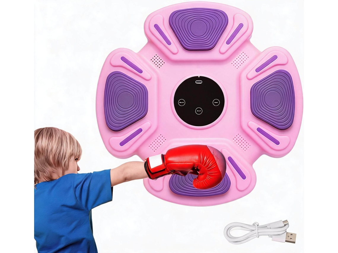 Máquina De Boxeo Musical Led Electrónica, Regalo Para Niños Digitallab Morado