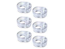 Pack de 6 topes protectores para manillar de puertas. Transparente