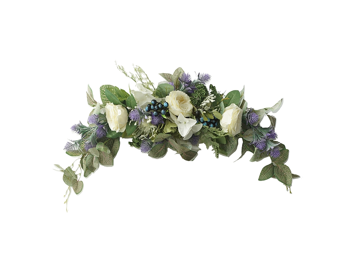 Corona Floral Artificial De Lavanda Para Decoración Del Hogar, Bodas, Paredes Y Ventanas.
