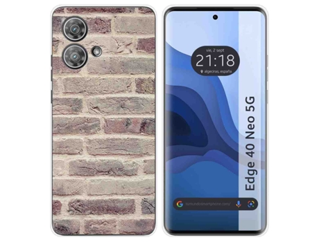 Funda Diseño Ladrillo para Motorola Edge 40 Neo 5G TUMUNDOSMARTPHONE Silicona Multicolor