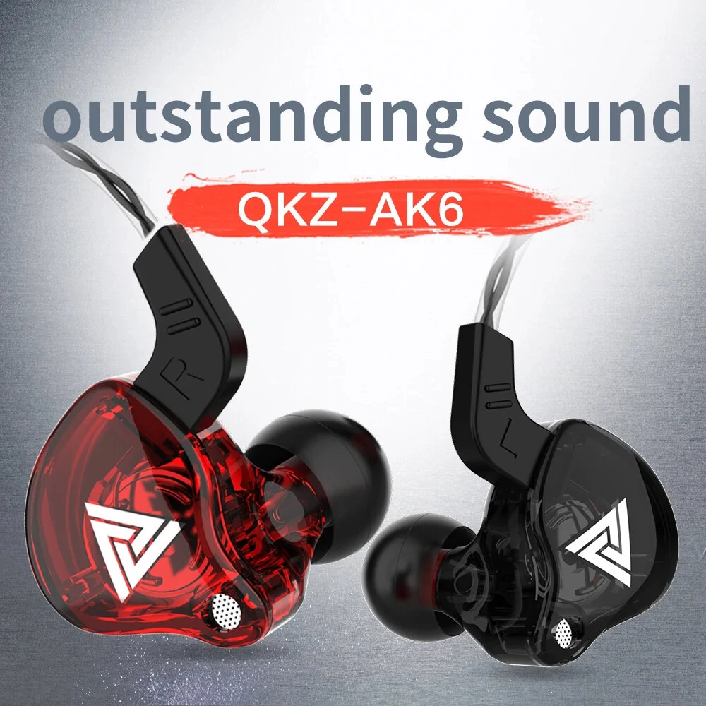 Auriculares Intraaurales Qkz Ak6 Con Cable De 3,5 Mm, Estéreo Panorámico, Graves Potentes, Audio De Alta Resolución