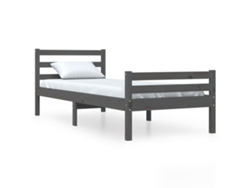 Maison Exclusive - Estructura De Cama Sin Colchón Madera Maciza Gris 100x200 Cm