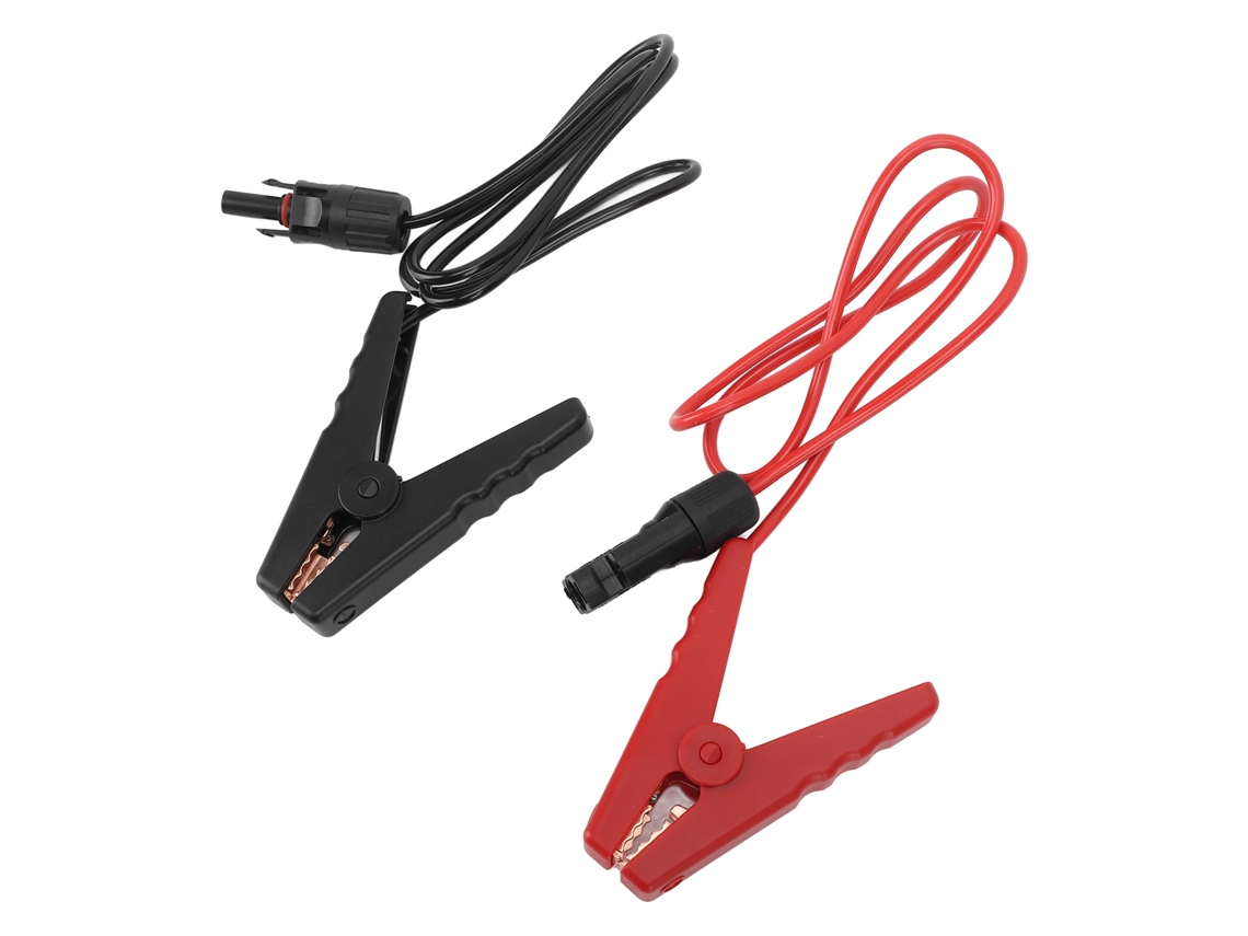 2 Cables De Extensión Con Conector De Clip Para Batería Solar De 12 Awg Para Paneles Solares De Coche/moto