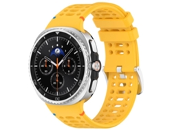 Correa de silicona para Samsung Galaxy Watch 8 / 8 Classic - Orificio transpirable y hebilla plateada
