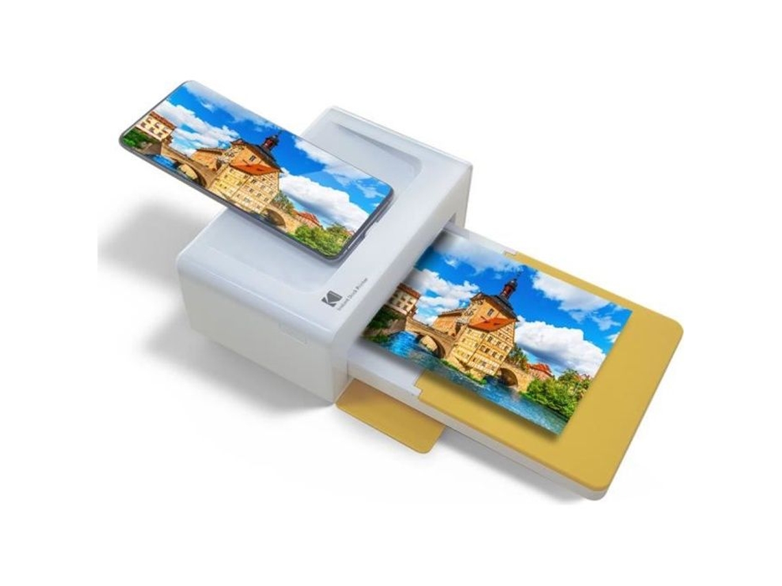 Impresora Fotográfica Bluetooth y Acoplamiento Formato Postal Fotográfica 10X15 Cm – 4X6'' Sublimación Térmica 4Pass 10 Fotos