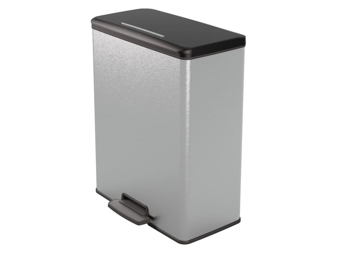 Cubo de basura CURVER Plateado Plástico