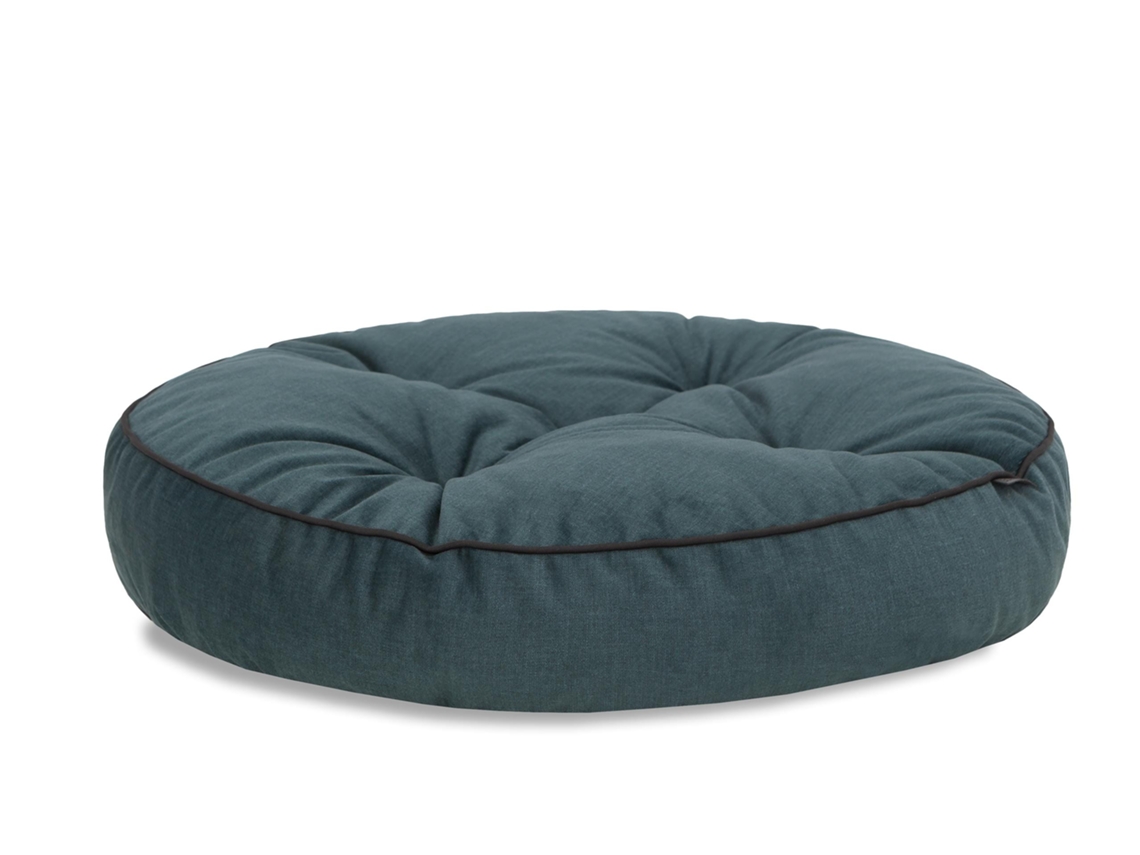 Cojín redondo acolchado para suelo, cojín para silla y asiento, cojín de meditación, diámetro 57 cm - Verde botella SALES CORE