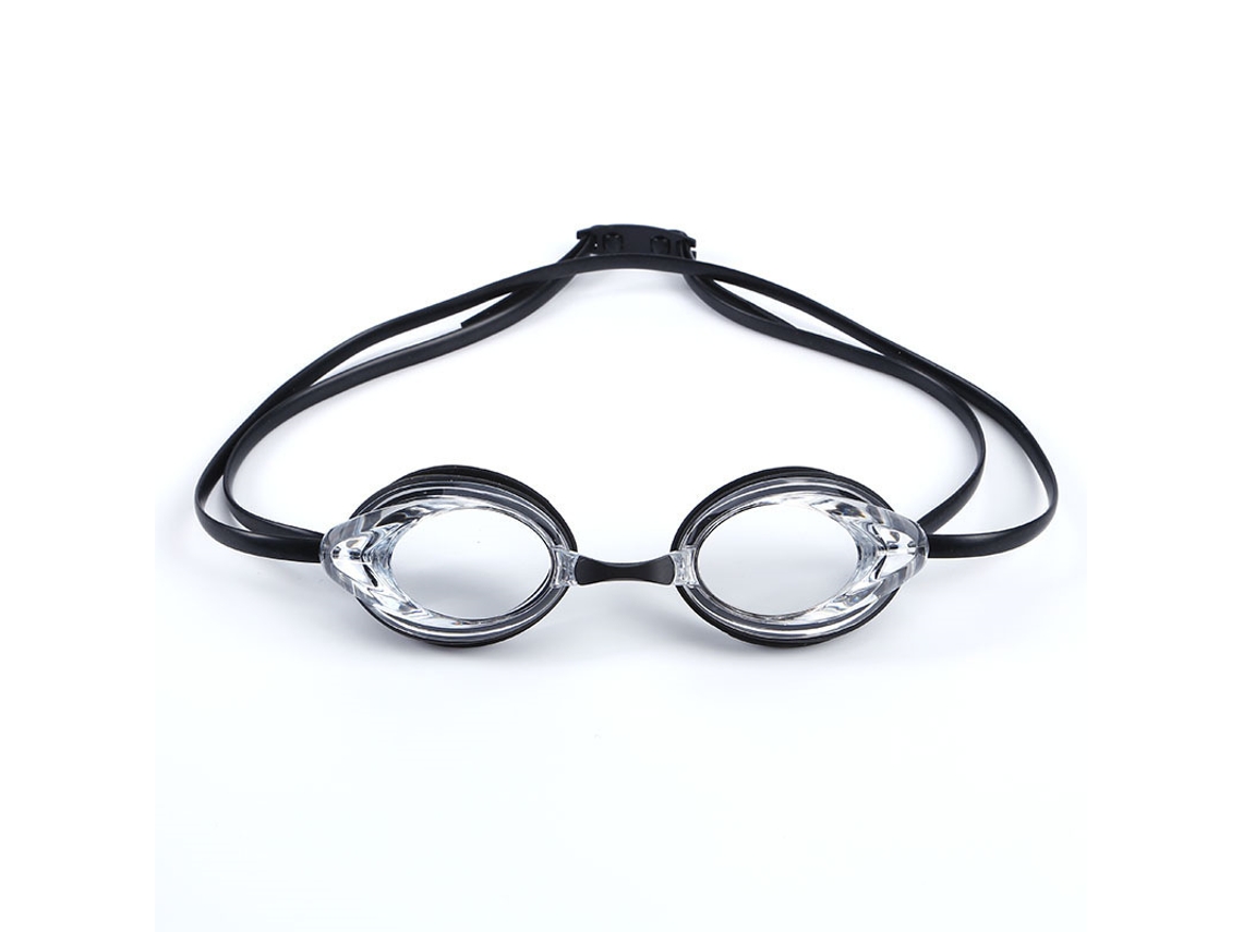 Gafas de natación, equipo para adultos, gafas graduadas impermeables de alta definición en negro y transparente para miopía: más de 400 grados (con estuche).