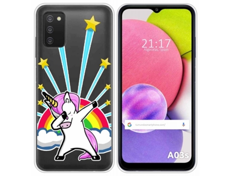 Carcasa Samsung Galaxy A03s TUMUNDOSMARTPHONE Dibujos Transparente Multicolor