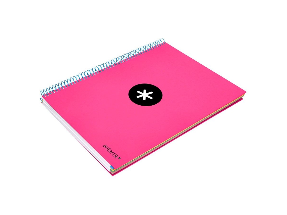 Cuaderno LIDERPAPEL Série Antartik 100g/m² rosa fluo (A4 - Liso)