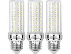 Rebe-3pcs Bombillas Led De Maíz 20w, Equivalente 150w, Luz Blanca Fría 6000k, Base E27 Edison E26